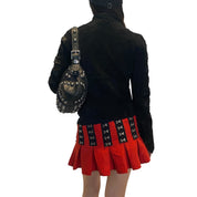Vintage Black Suede Military Jacket (S)