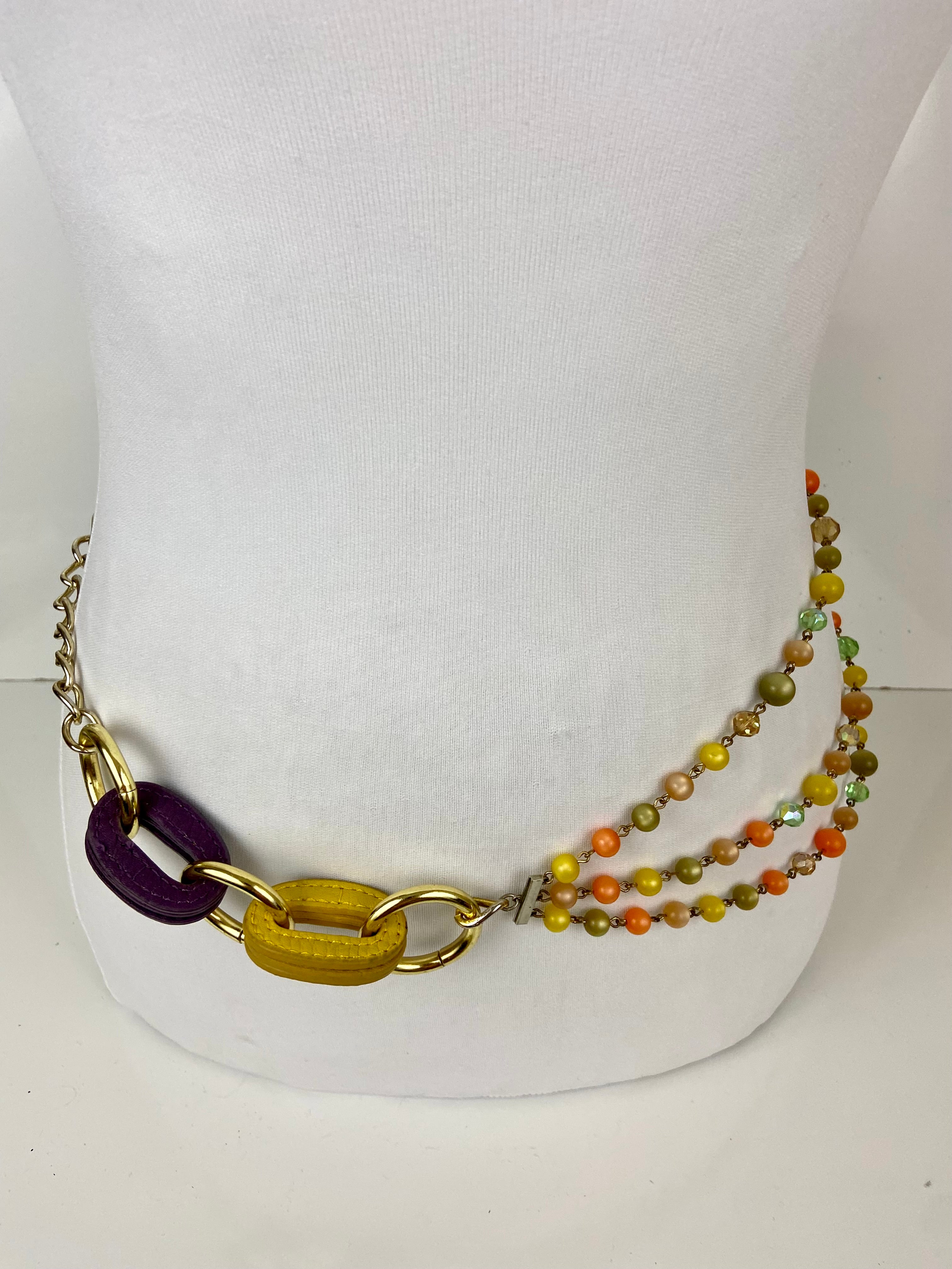Multi colored layered belt