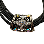 Sparkle Floral Pendant Choker