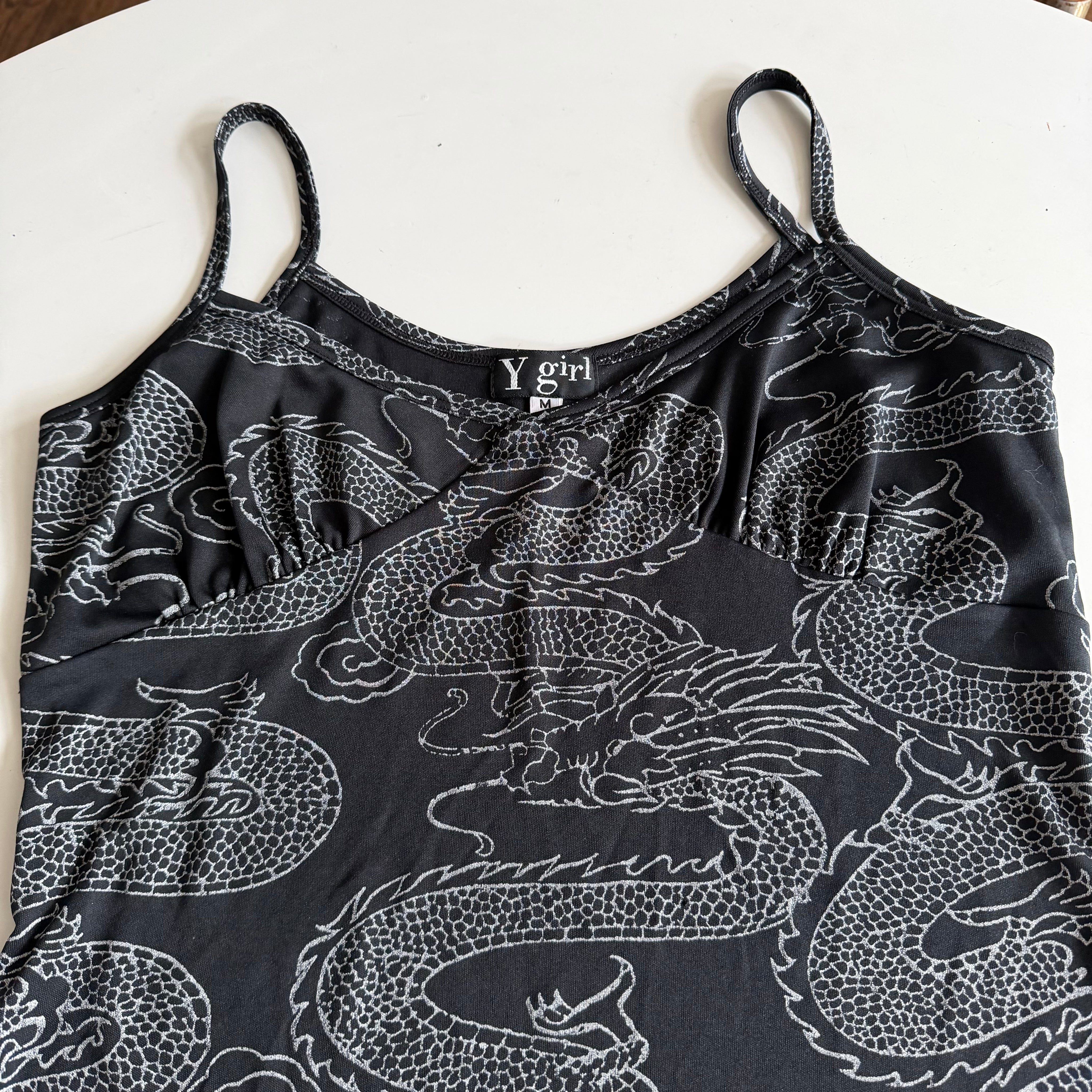 Y2K Slinky Dragon Mini Dress (M)