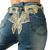 Y2K Butterfly Jeans (M)