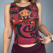 Paramita Y2K Cotton Graphic Tank Top (S/M)