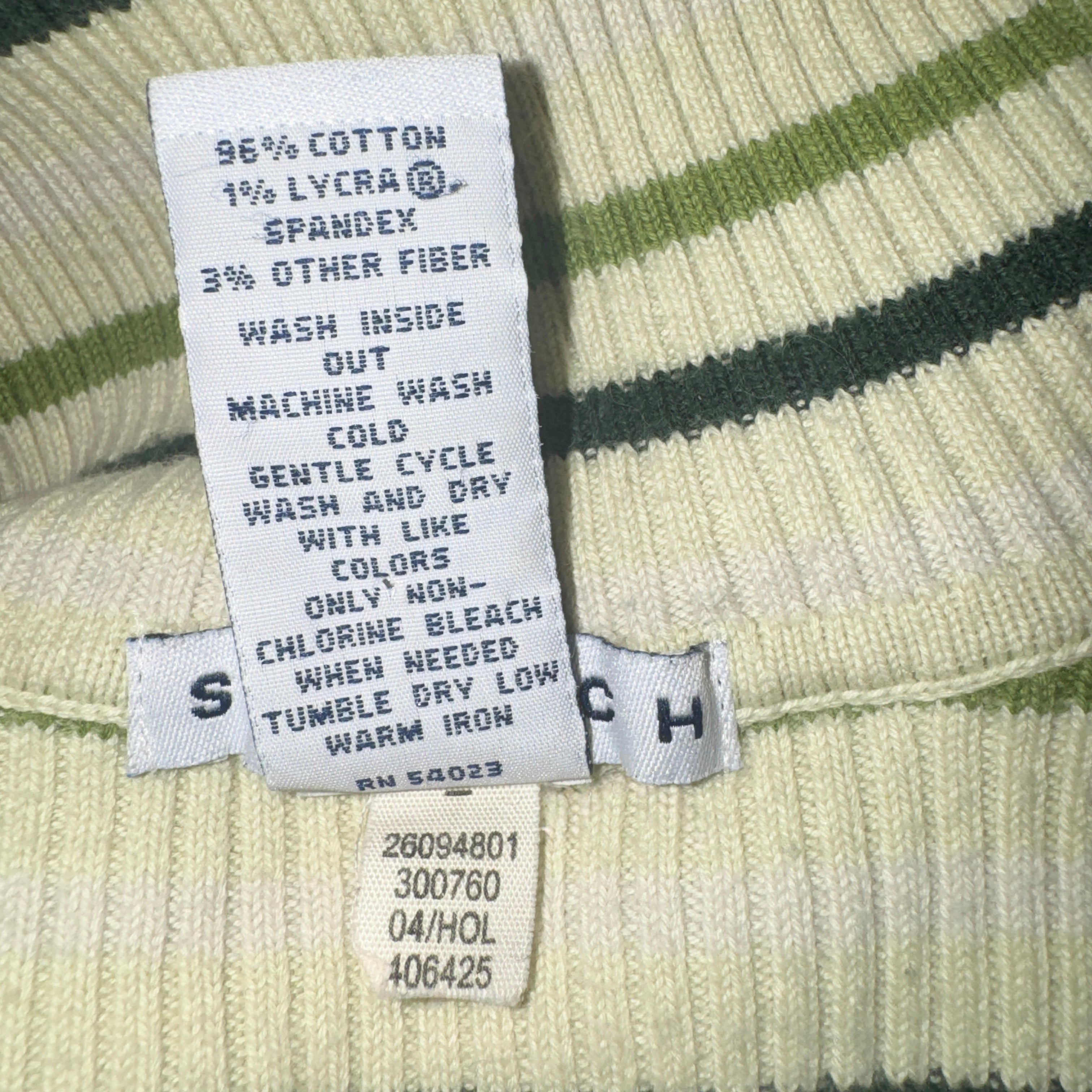 Vintage Striped Fitted Turtleneck (S/M)