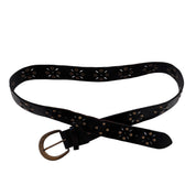 Y2K Black Studded Cutout Belt (M)