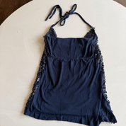 Y2K Sequin Going Out Halter Top (L)