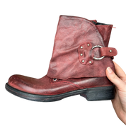 Vintage Italian Slouch Buckle Ankle Boots (UK 4 EU 37 US 6)