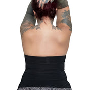 vintage Y2K embellished asymmetrical handkerchief tube top (M/L)