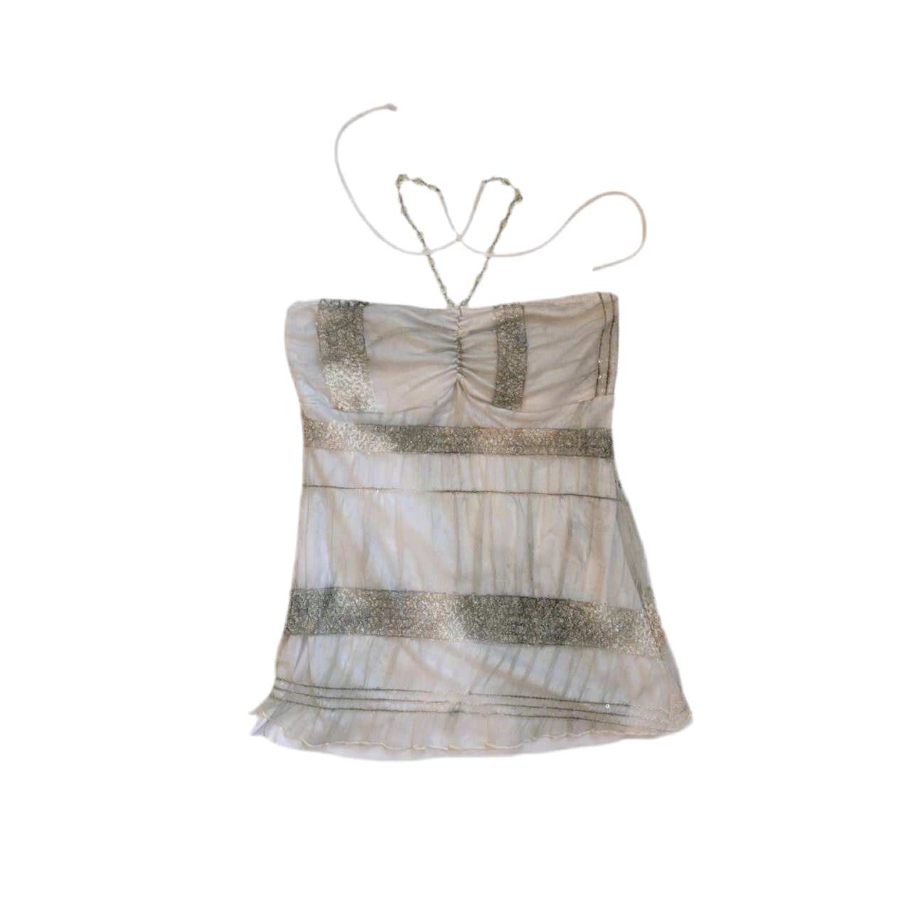 Y2K Beaded Tube Top (XS/S)