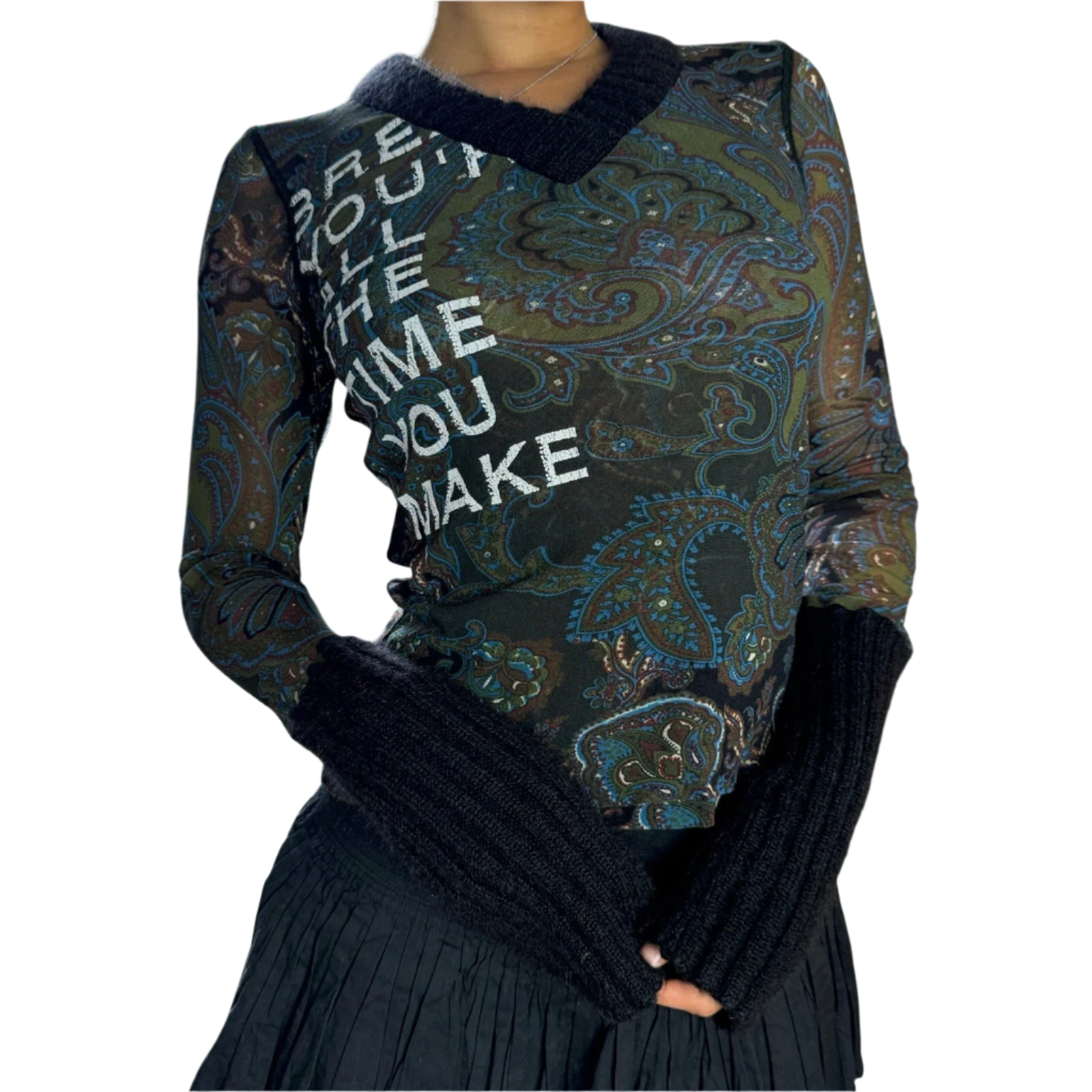 Italian Designer Printed Mesh (S)