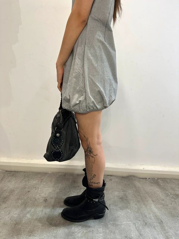 Parisian French Vintage Utility Summer Dress (S)