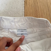 Vintage French White Utility Cargo Pants (XS/S)