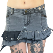 Deconstructed Asymmetrical Mini Skirt (XS)