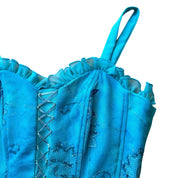 Vintage Turquoise Corset Top (M)