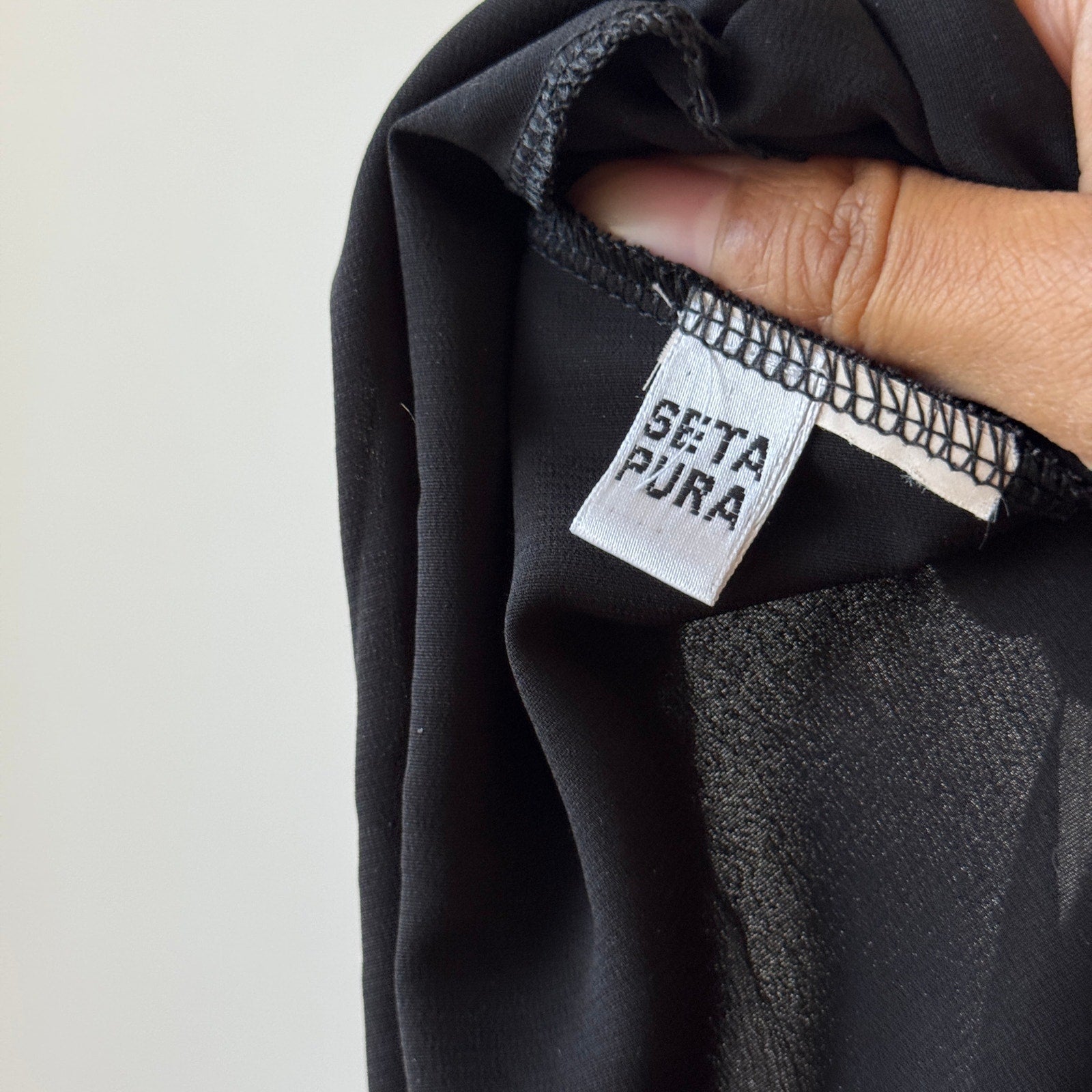 Vintage Black Silk Tiered Slip Dress (S) ⠀