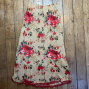 00s Floral Mesh Maxi Skirt (XS/M)