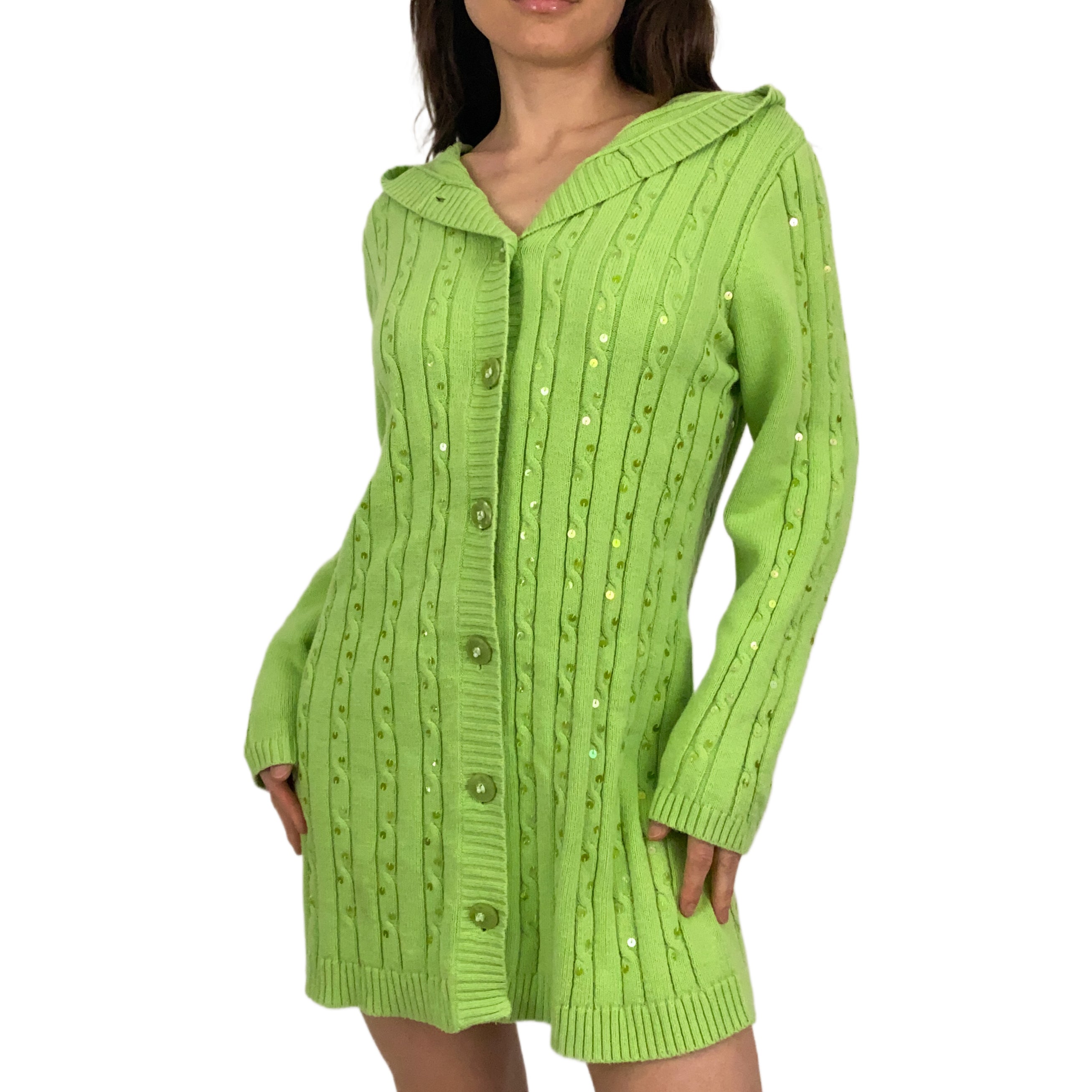 Lime Sweater Dress (S)