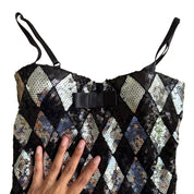 Vintage Sequin Harlequin Cami (S)