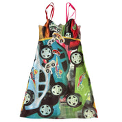 Vintage Italian Car Print Dress (S)