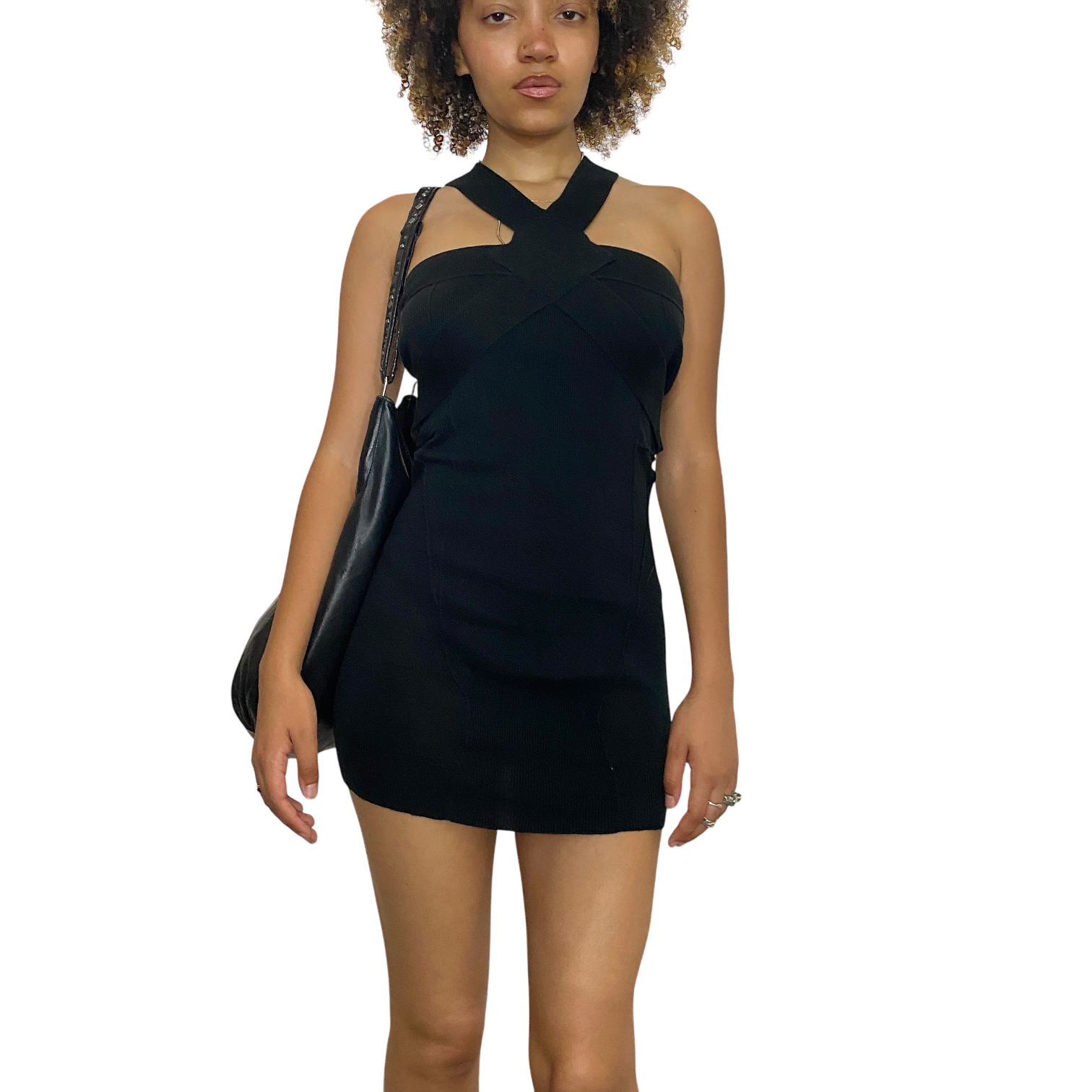 all saints black dress Vintage All Saints Bandage Dress (S/M) – Holy Thrift