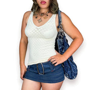 2000s Crème Cutout Cami (M)
