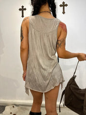 Vintage Bow Avant Garde Asymmetrical Top / Mini Dress (M/L)