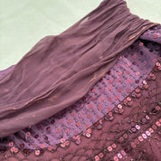 Silk Blend Beaded Sequin Skirt (M)
