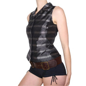 90s Silk Striped Vest (S)
