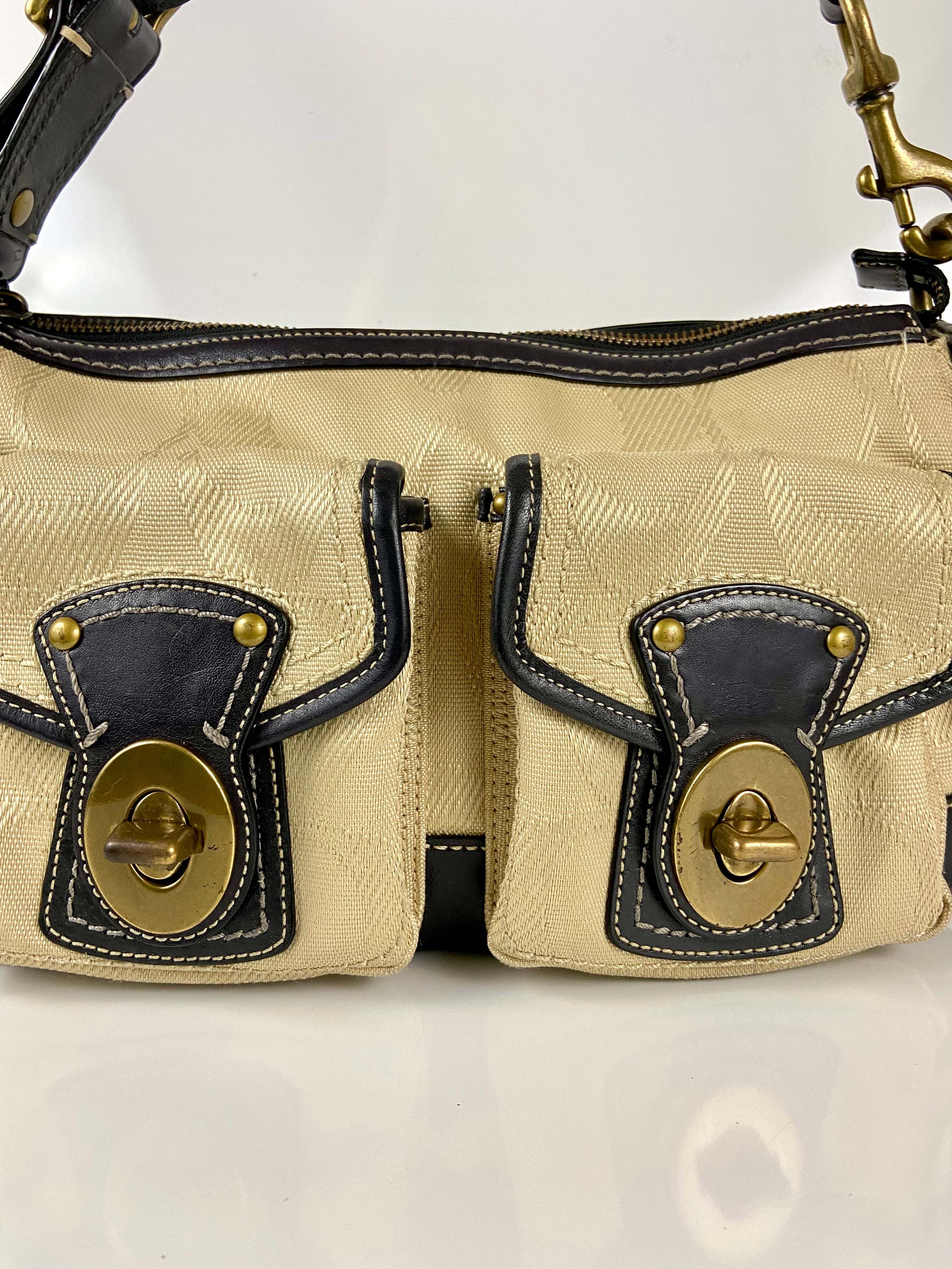 Coach on sale Satchel In Brown Signature Yellow