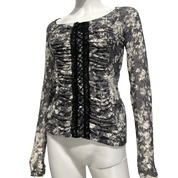 Vintage Lace up Whimsygoth Longsleeve Top (S)