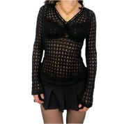 Studded Knit Long Sleeve (S)