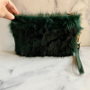 Green fussy clutch