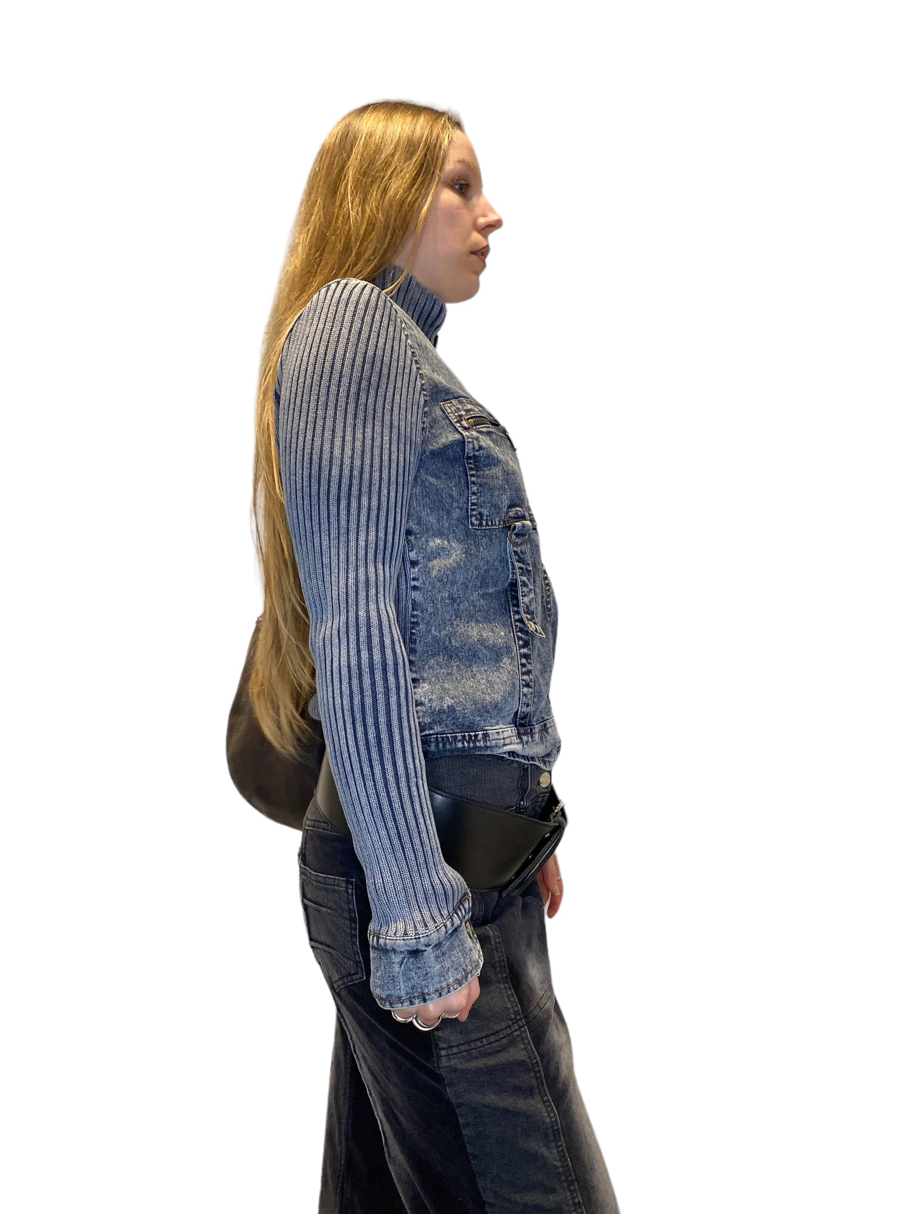Vintage Utility Zip Up Knit (M)