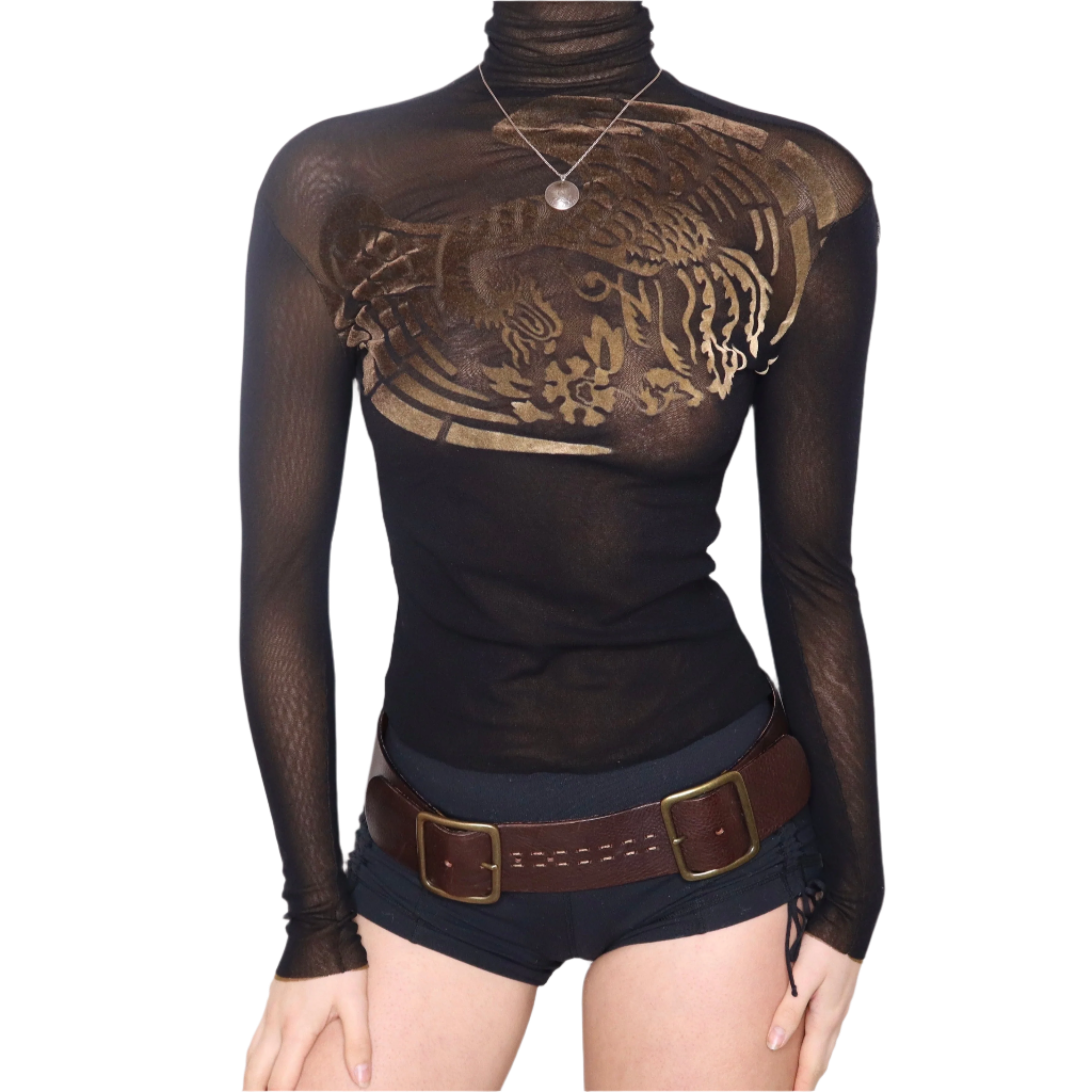 Y2K Italian Mesh Phoenix Top (S)