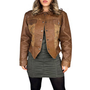 90s Western Leather Jacket (M)