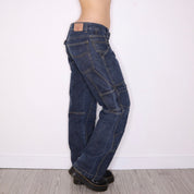 Y2K Baggy Low Waisted Cargo Jeans (L)