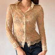 Y2K Lacy Blouse (XS)