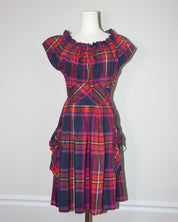 00s Vivienne Westwood Plaid Mini Dress (XXS/XS)