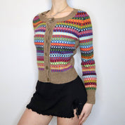 CHLOÉ Fair Isle Multicolor Cardigan (S/M)