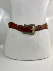 Fossil 
Concho Belt Brown Silver...