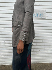 Vintage Cotton Napoleon Military Button-up Jacket (S)