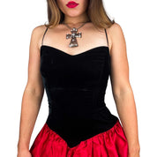 Vintage Velvet & Satin Corset Dress (M)