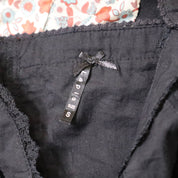 Y2K Black Boho Lace Tank Top (S)