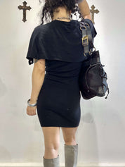 Vintage Black Avant Garde Mini Dress (S)