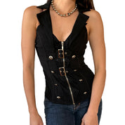 Y2K Noir Buckle Halter (M)