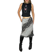 Y2K Reversible Chiffon Midi Skirt (S)