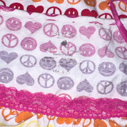 Y2K Rainbow Emoticon Slip Dress (M)