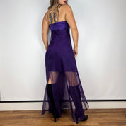 Layered Rosette Detail Maxi Dress (S/M)