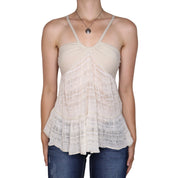 Y2K KOOKAI Knitted Beige Babydoll Top (S)