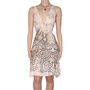 ROBERTO CAVALLI Animal Print Midi Dress (S) 