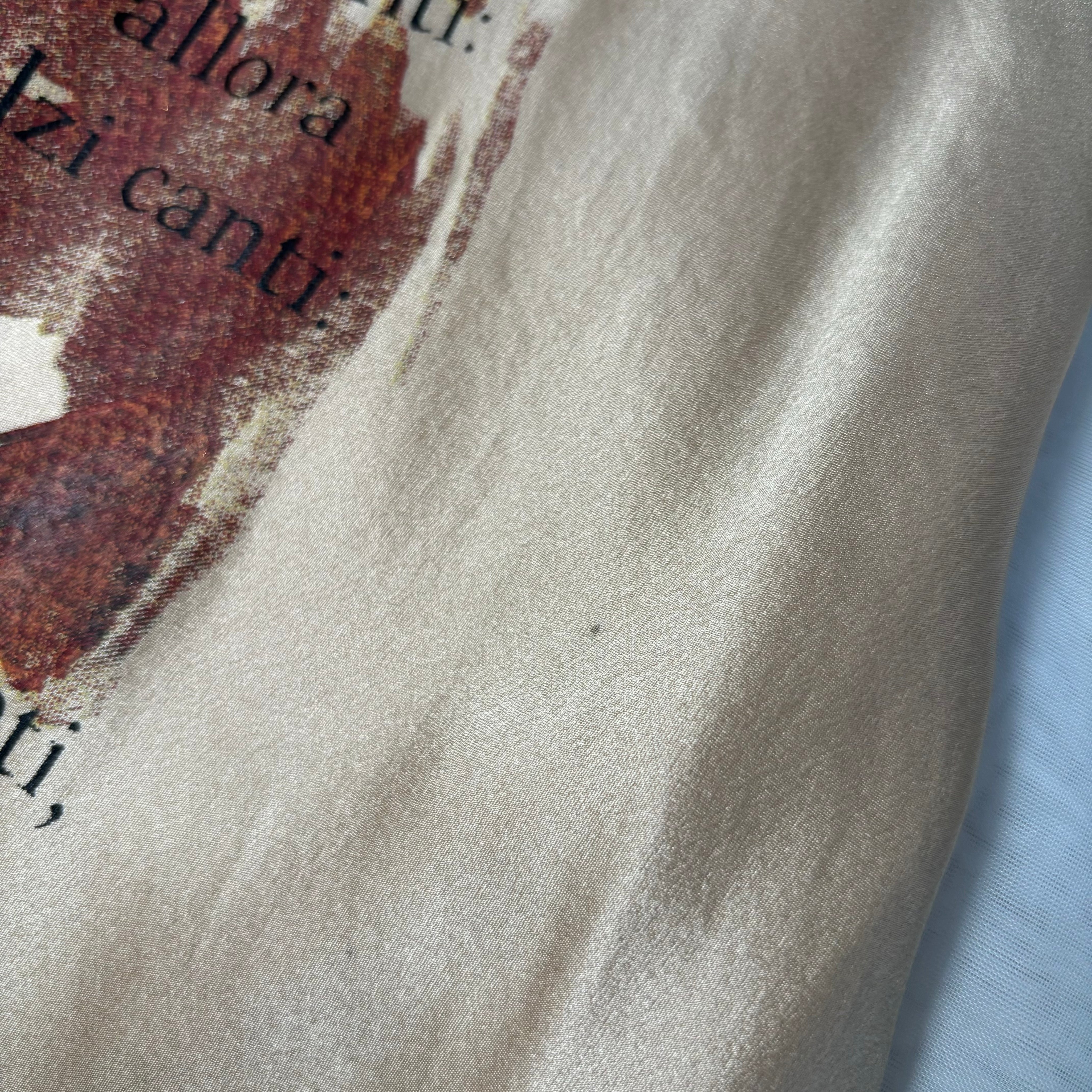 Vintage Italian Silk Graphic Dress (S/M)
